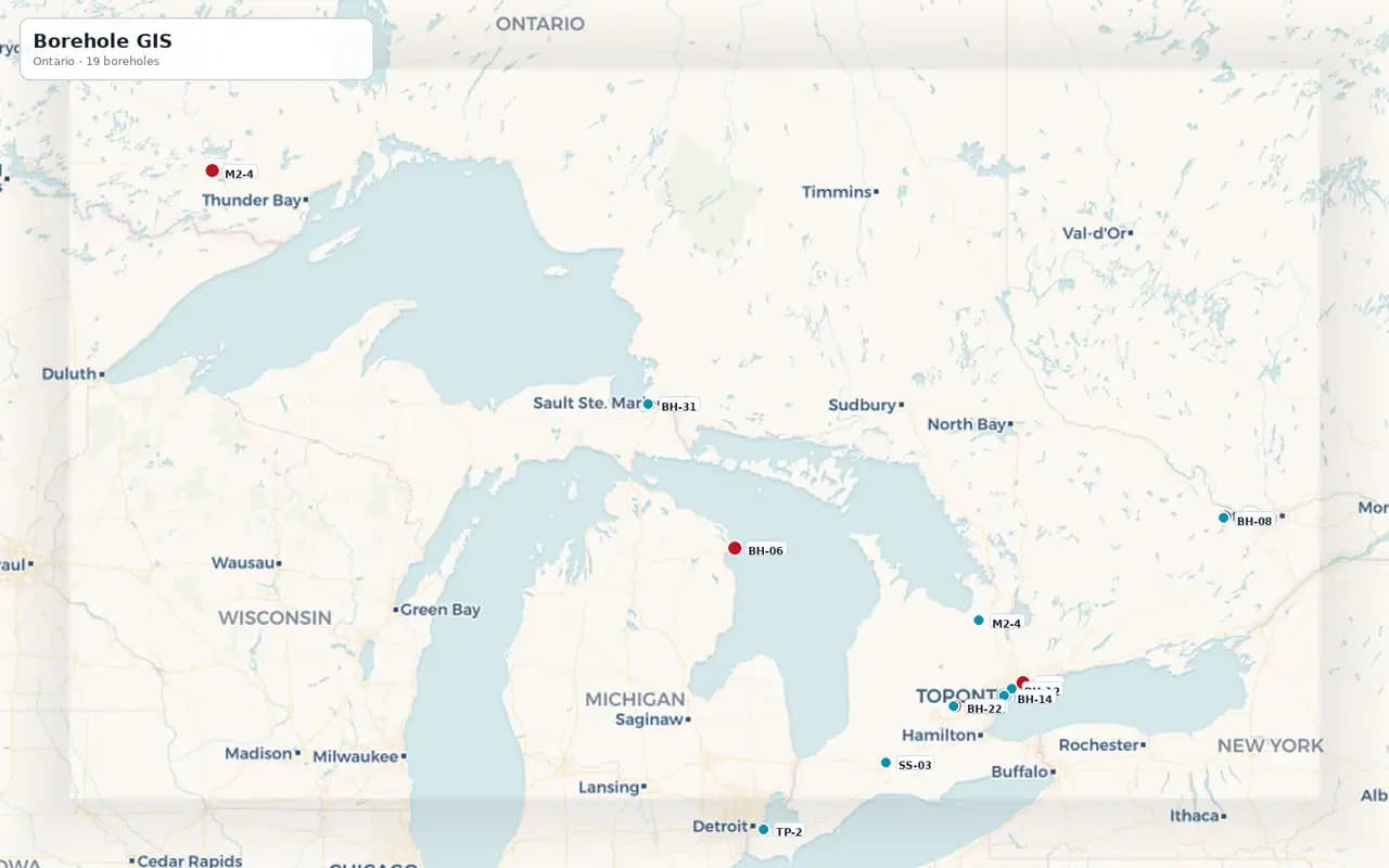 Sample fictional GIS project map